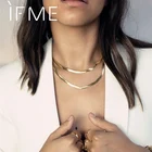 В том случае, если мне Мода двухслойная со змеиным узором, золотистого цвета, цепочка, колье для женщин, богемный чокер цепь ожерелья с подвесками вечерние ювелирные изделия Новые