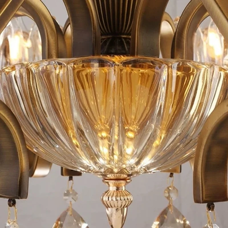 Crystal Chandelier For Living Room Lamps Glass Lustre Vintage Led Modern Lighting | Лампы и освещение