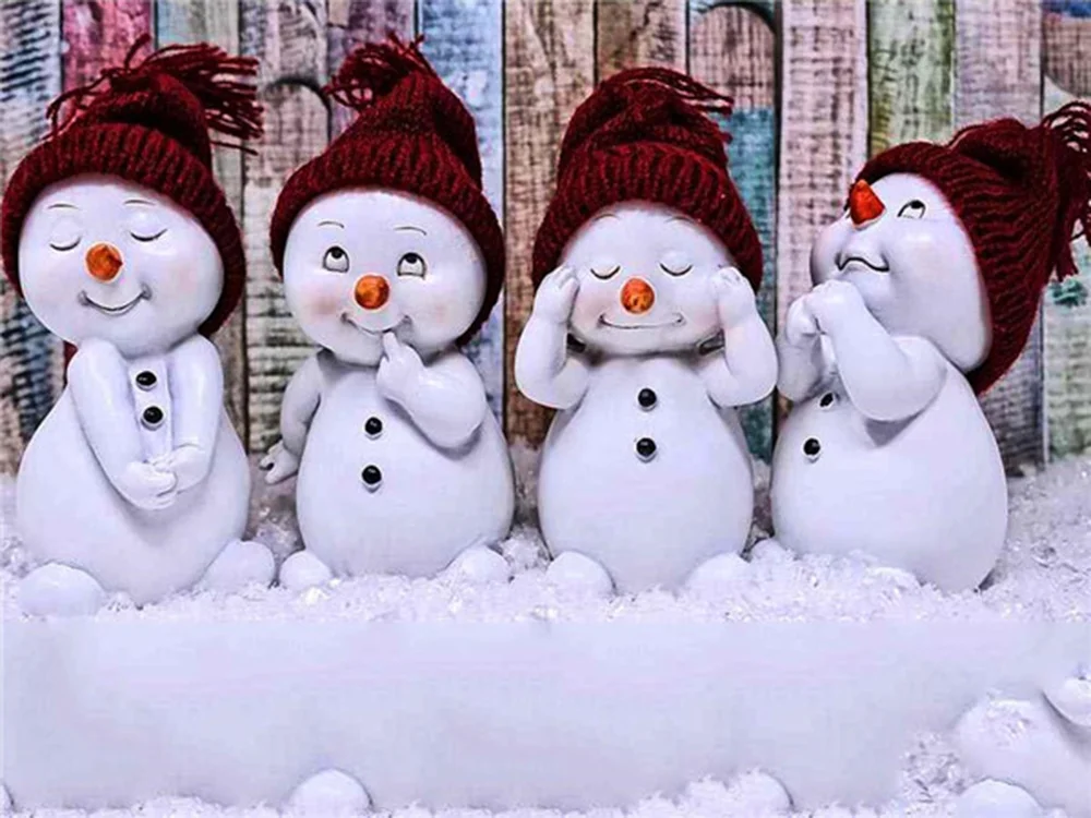 

5D DIY Diamond Painting New Snowman Full Square Art Rhinestone Diamond Embroidery Winter Cartoon Handicraft Christmas Gift