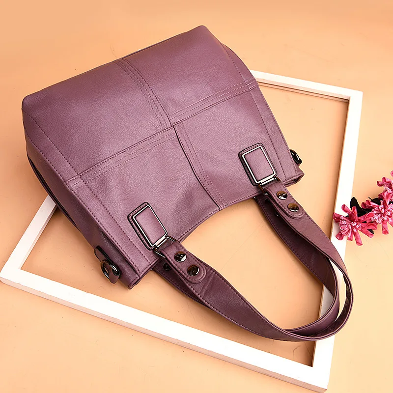

Bags of Women 2020 New Women's Bag PU Leather Ladies Fashion Solid Color Fashion Handbag Messenger Bag Large Capacity