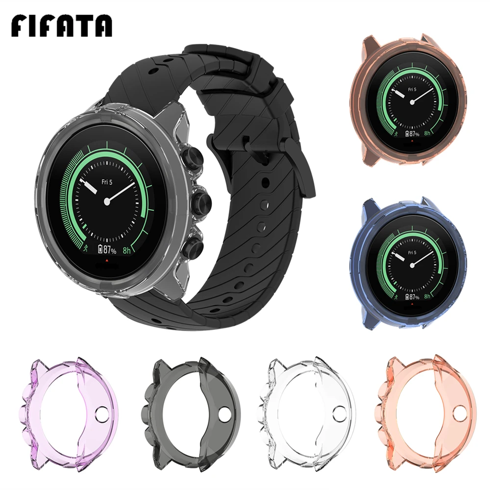

FIFATA Clear Soft TPU Case For Suunto 9 / 9 Baro / Spartan Sport Wrist Hr Baro Smart Watch Cover Frame Protector Shell Bumper