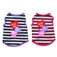 classic striped pet dog clothes summer cotton breathable chihuahua puppy vest cats rabbits t shirt dogs clothing supplies
