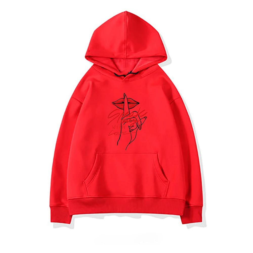 

Speak Owy With Love Print Female Hoodies Cartoons High Quality Clothes Fashion Hip Hop Hoodie Autumn O-Neck Sweatshirts Woman