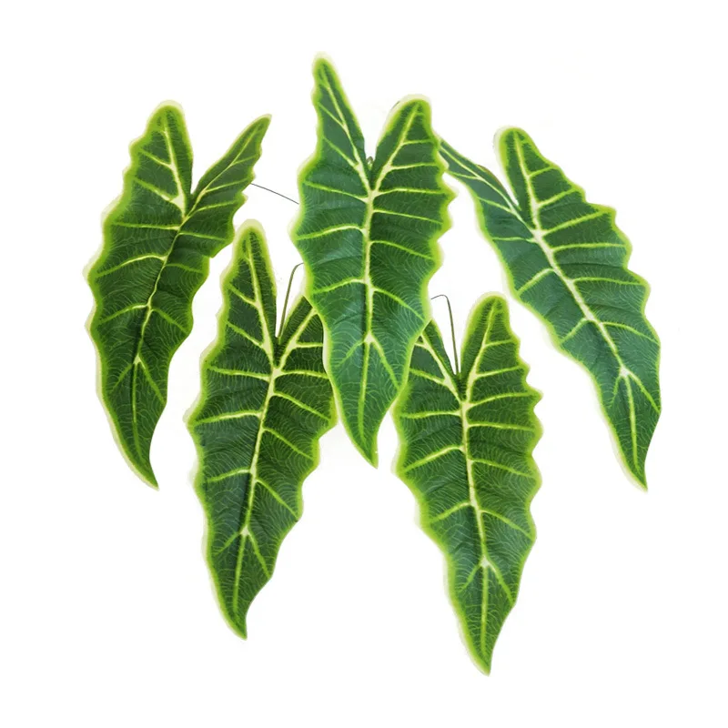 

20 шт. искусственные зеленые листья черепахи, листья рассеянного хвоста, искусственное растение для свадьбы, дня рождения, вечеринки, Декор д...
