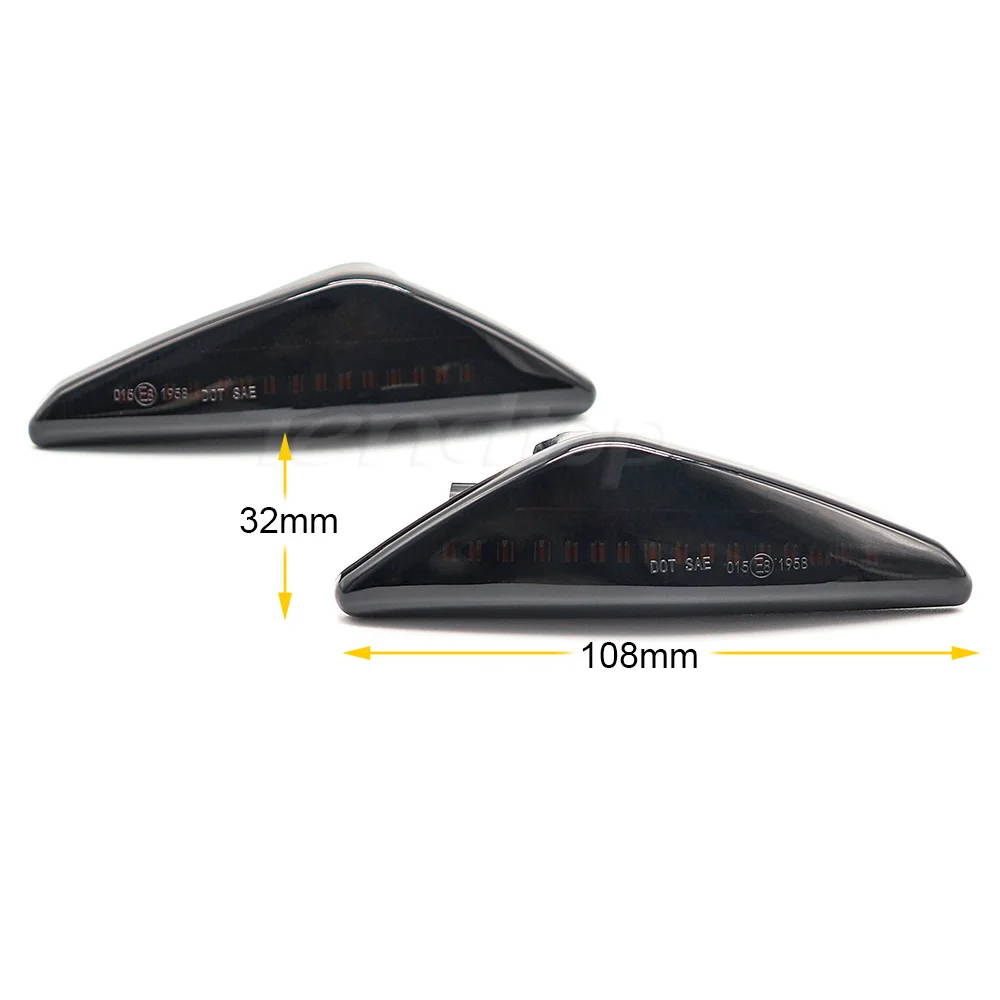 

Car Styling For BMW X3 X5 X6 E70 E71 2008-2014 E72 F25 2Pcs Dynamic LED Side Marker Lights 12V Flowing Turn Signal Light Blinker