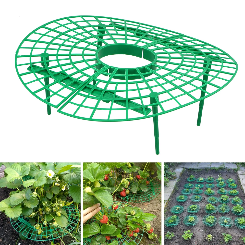 

HOOMIN 5pcs/set Plant Tray Rack Plastic Strawberry Growing Support Stand Fruit Support Plant Flower Climbing Vine Pillar