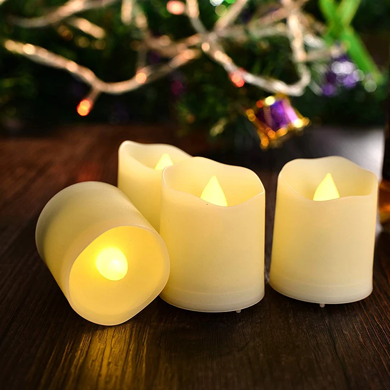 Беспламенный светодиодный чайный воск светильник свеча декор для ужина