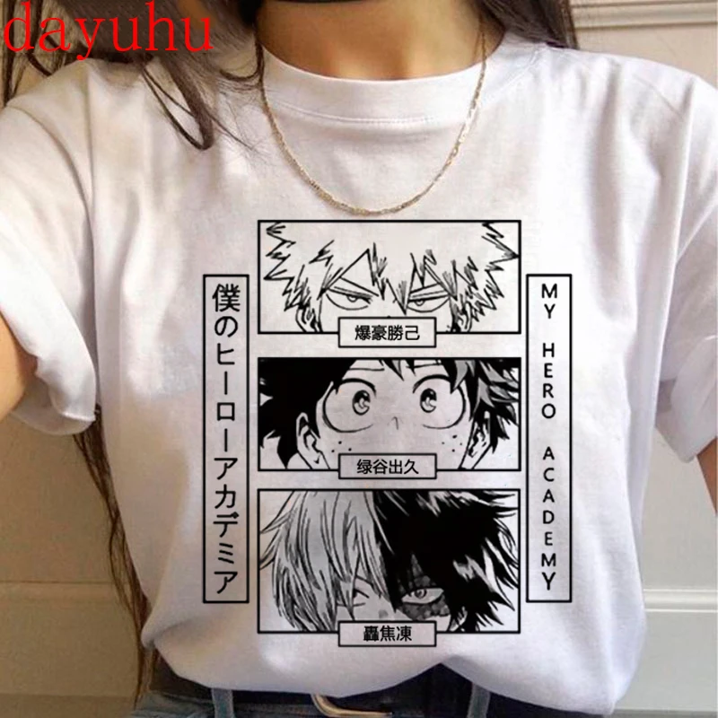 

Manga My Hero Academia T Shirt Men Todoroki Tshirt Boku No Hero Academia Anime Bakugou Himiko Toga T-shirt Graphic Tops Male 90s