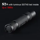Миниатюрная светодиодная вспышка Convoy S2 + SST40, фонарь с черным светом, тактический светильник для кемпинга, пешего туризма, работы, 1800 люмен