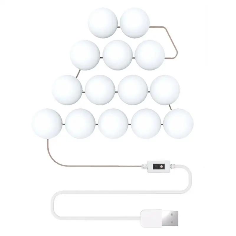 

Vanity LED Makeup Mirror Wall Lamp 5V Light Post Smart Hand Sweep Sensor Switch Waterproof Dimmable USB Mirror Front Light