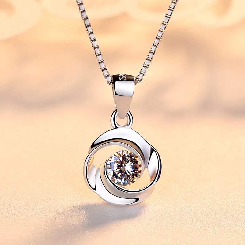 Модные туфли из натуральной 100% 925 стерлингового серебра ожерелья для женщин