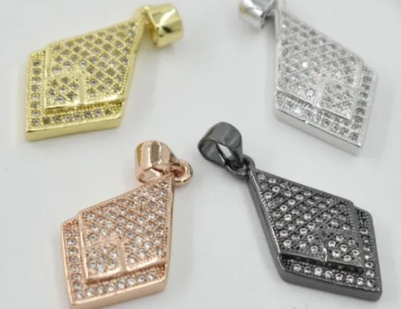 Микрозакрепка кристаллов 25*13 мм фианиты бусины из кубического циркония медные