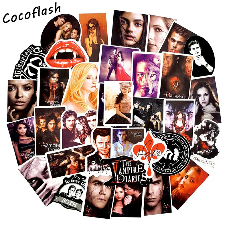 10/50 шт./упак. американские ТВ серии вампира Дневники Стикеры для Мобильный