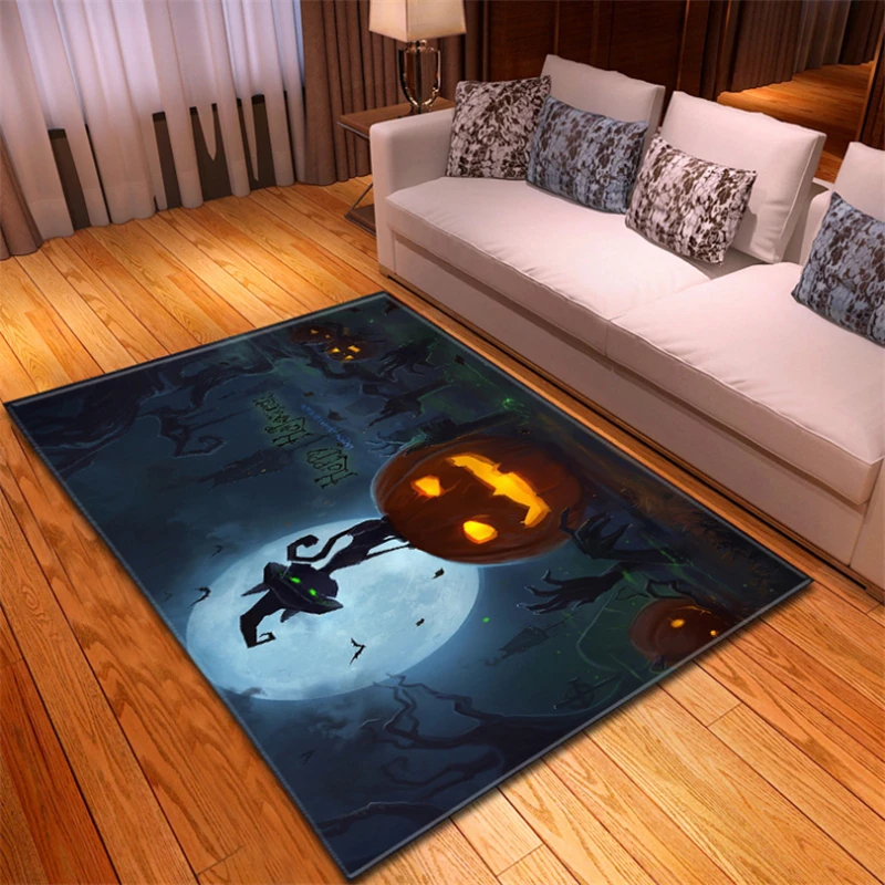 

Cartoon 3D Carpets for Living Room Bedroom Area Rug Horrible Halloween Night printed Carpet Child Room play Rug Coffee Table Mat