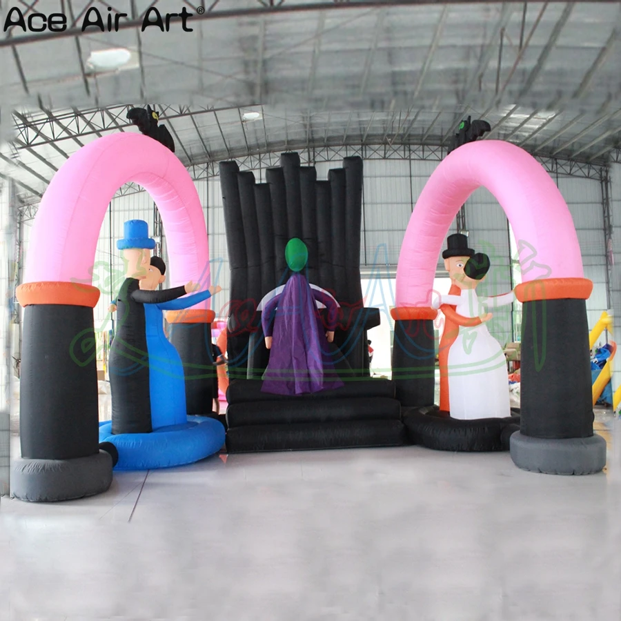 Лучшая цена элегантные и страшные надувные украшения для Хэллоуина в виде зомби