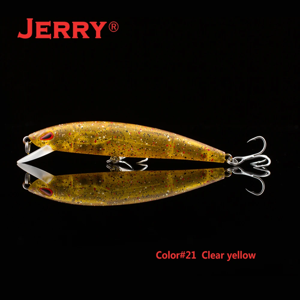 Jerry 35 мм 2,6 г спиннинг медленно тонущиеся воблеры кренкбейт Форель Приманка для окуня пресноводный камень рыболовное снасти Оборудование - Цвет: Clear yellow