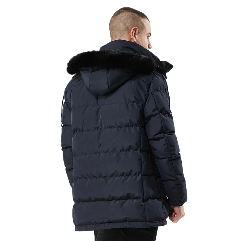 Мужская куртка с капюшоном теплая длинная зима 2019|Мужские парки| |