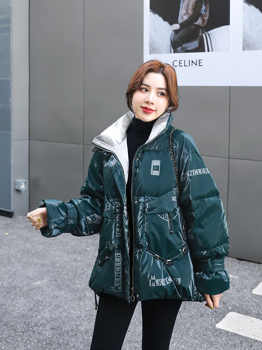 90 White Duck down Jacket Women's Mid-Length Winter New Large Size Loose Slimming and Fashionable Disposable Coat