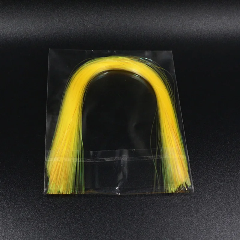 4pcs yellow Королевский Sissi 4 пачки набор ледяное крыло волокна плоская вспышка мишура Кристалл flashabou мишура морской стример мухи материалы для завязывания мух - Цвет: 4pcs yellow