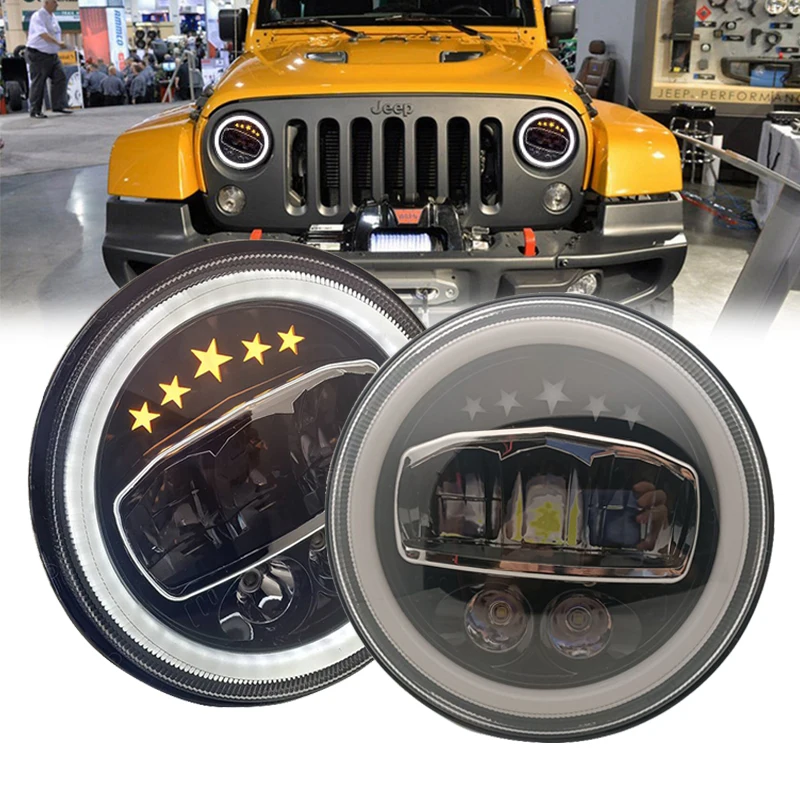 7 дюймов Высокий Низкий Луч Светодиодные фары сигнал поворота супер яркий