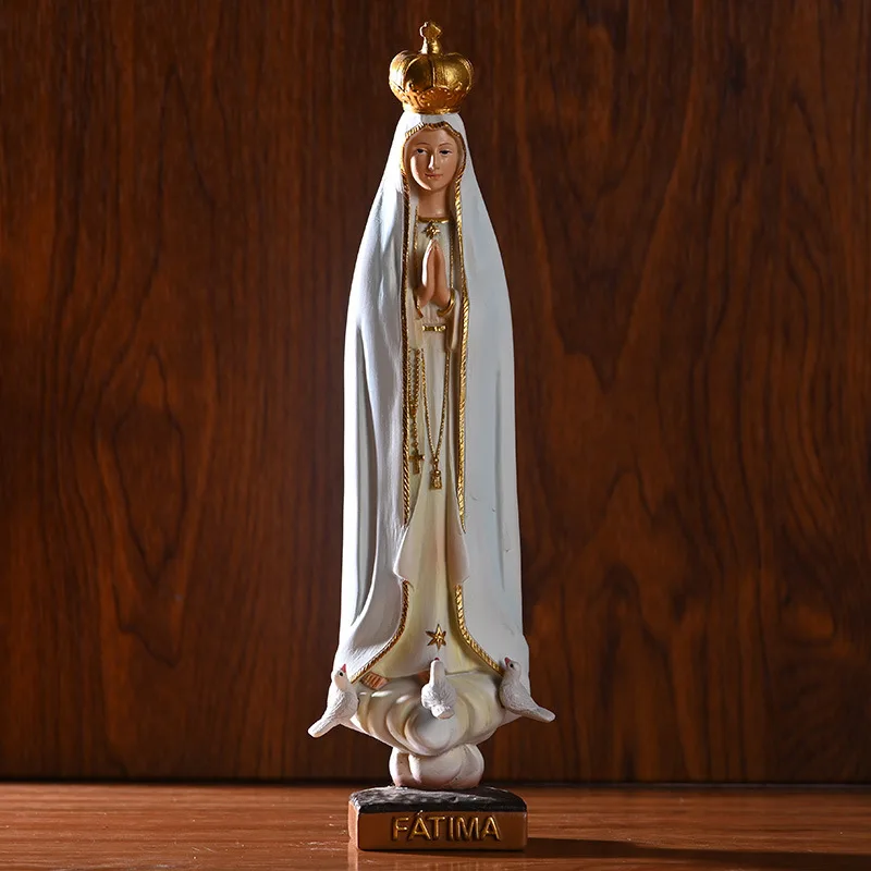 

Virgin Mary Icon Sculpture Catholic Relic Rose Fatima Ceramic Statues Home Decor Church Family Ceramic Religious Figurine