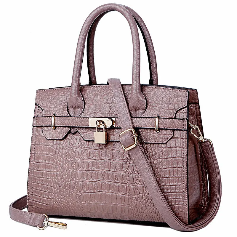 

LESENUO New Luxury Handbag Crocodile Pattern High Quality Women Shoulder Bag Simple Elegant Cossbody Bags Brand Ladies Totes