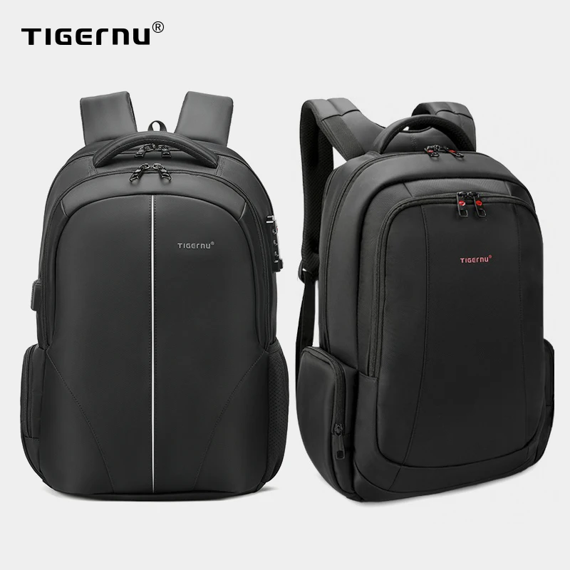 Классический рюкзак бренда Tigernu для ноутбука 15 6 дюйма Мужской Дорожный с защитой