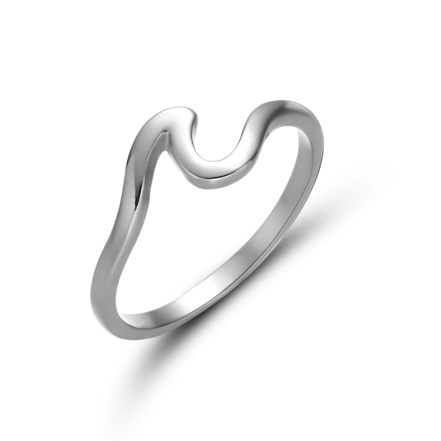 

Fashion Simple Wave Rings for Women Silver Color Exquisite Finger Ring Girl Party Wedding Engagement Minimalist Exquisite Gifts
