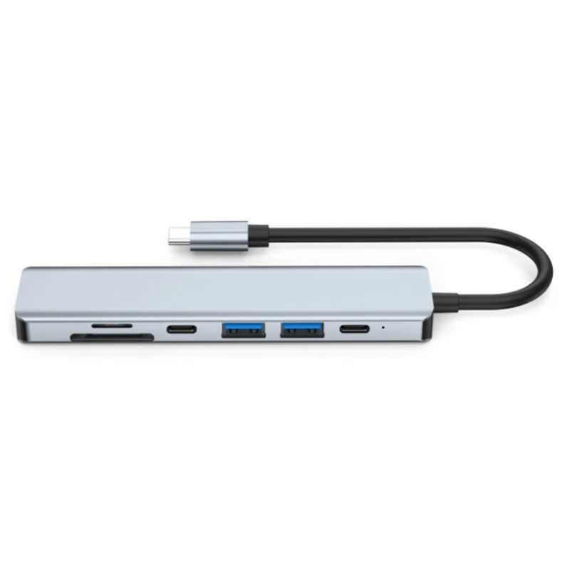 

Новейший 7-Портовый КОНЦЕНТРАТОР USB C с высокоскоростным удлинителем порта USB, USB-распределитель для быстрой передачи данных для ноутбуков ...