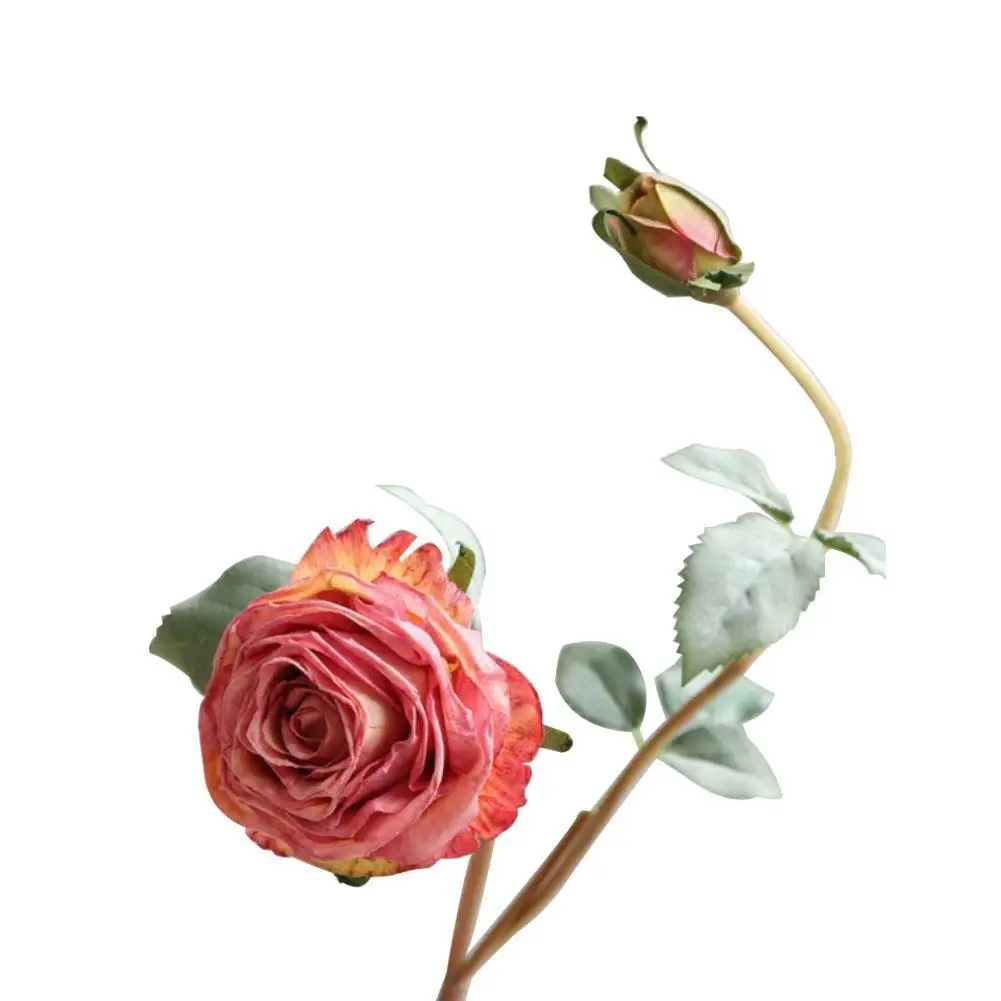 

2-Head Nice Rose Flower High Quality Silk Artificial Flowers Wedding Home Party Decoration