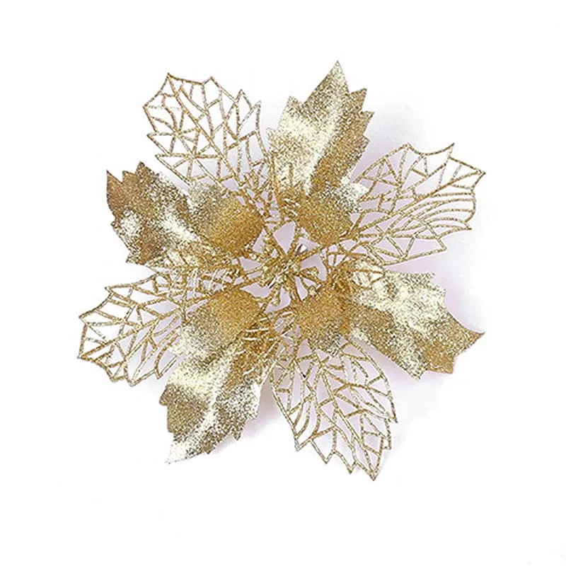 Подвесной 10 шт./компл. с изображением рождественского цветка Пуансеттия