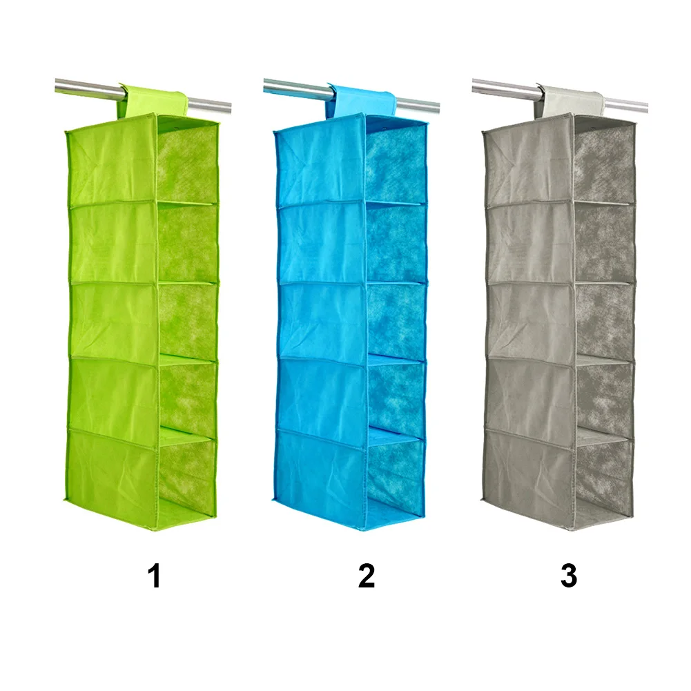 

Storage Foldable Soft Home Carrying 5 Layers Simple Portable Non Woven Fabric Travel Hanging Bag