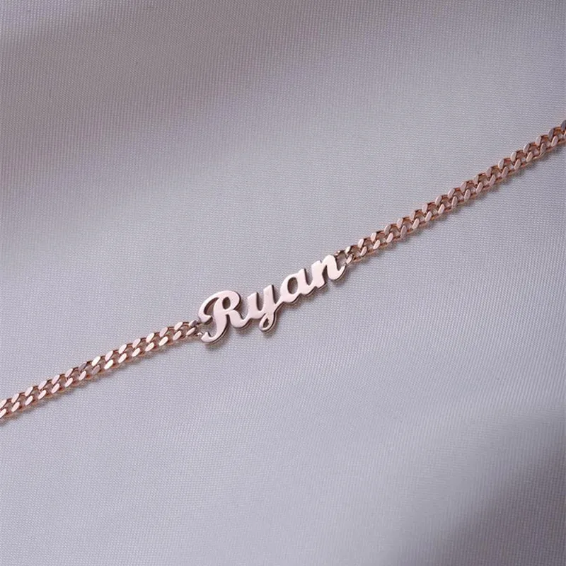 Снаряженная Цепь Браслеты Mujer на заказ именные браслеты для женщин и мужчин