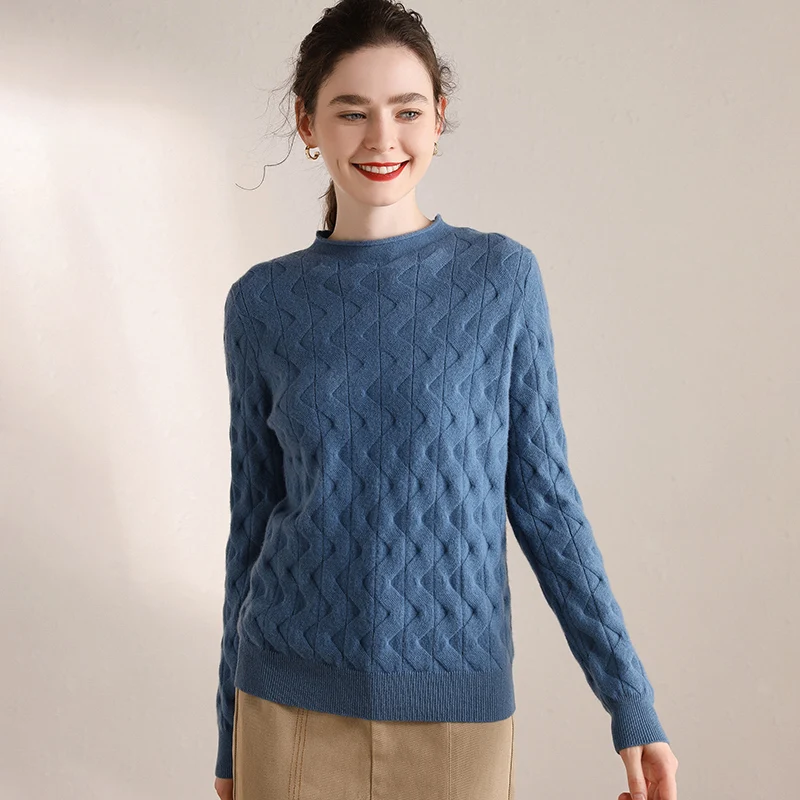 Осень-зима новый модный кашемировый свитер Женская куртка 100% чистый кашемир |