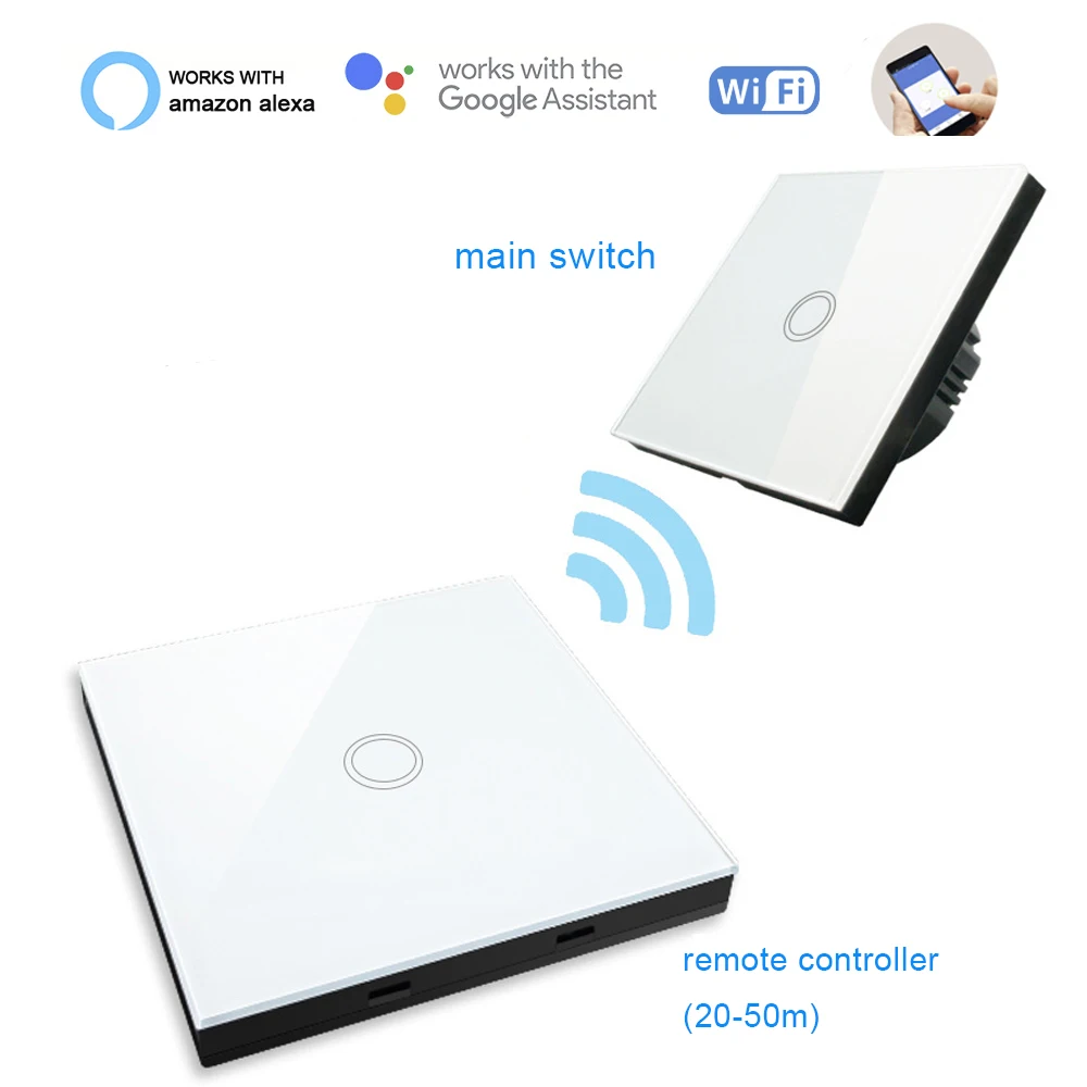 Настенный светильник ель света с Wi Fi 1 клавиша канал RF433 433 МГц сенсорный