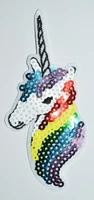 1x flash sequin unicorn fantasy horse greek pegasus 70s retro iron on patch %e2%89%88 5 5 12 3 cm