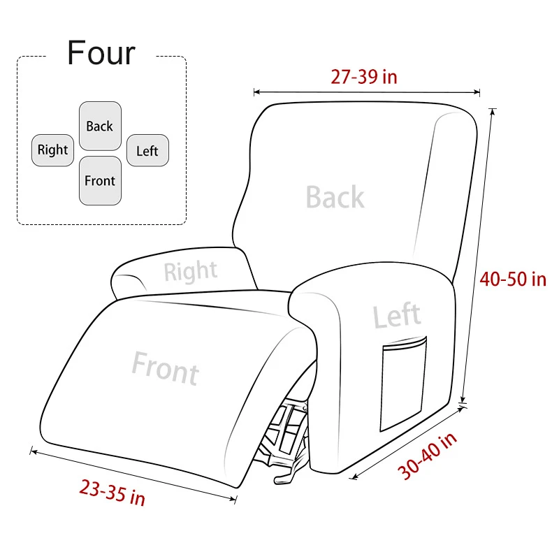 Съемный однотонный чехол для дивана Мягкий моющийся Бархатный Чехол серебристой