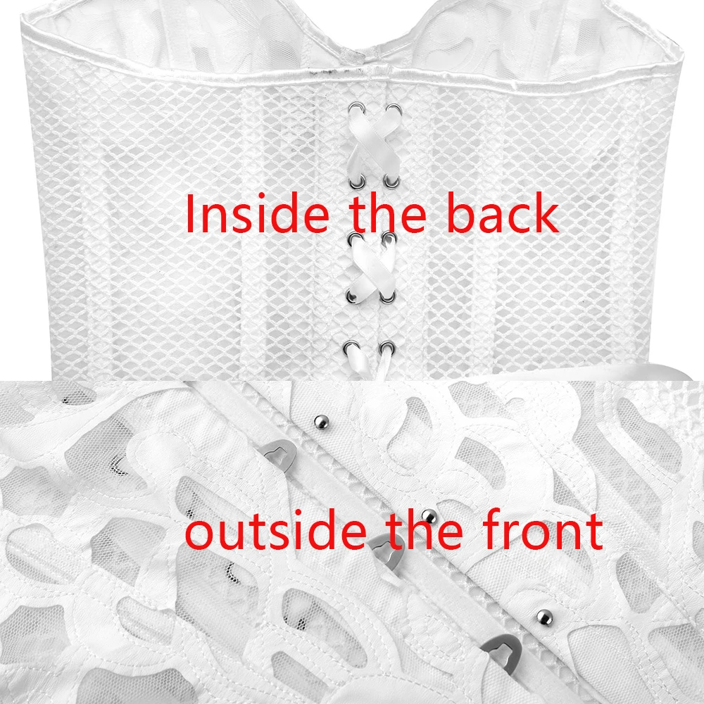 Искусственная кожа сетчатый корсет размера плюс Готический бюстье эластичная