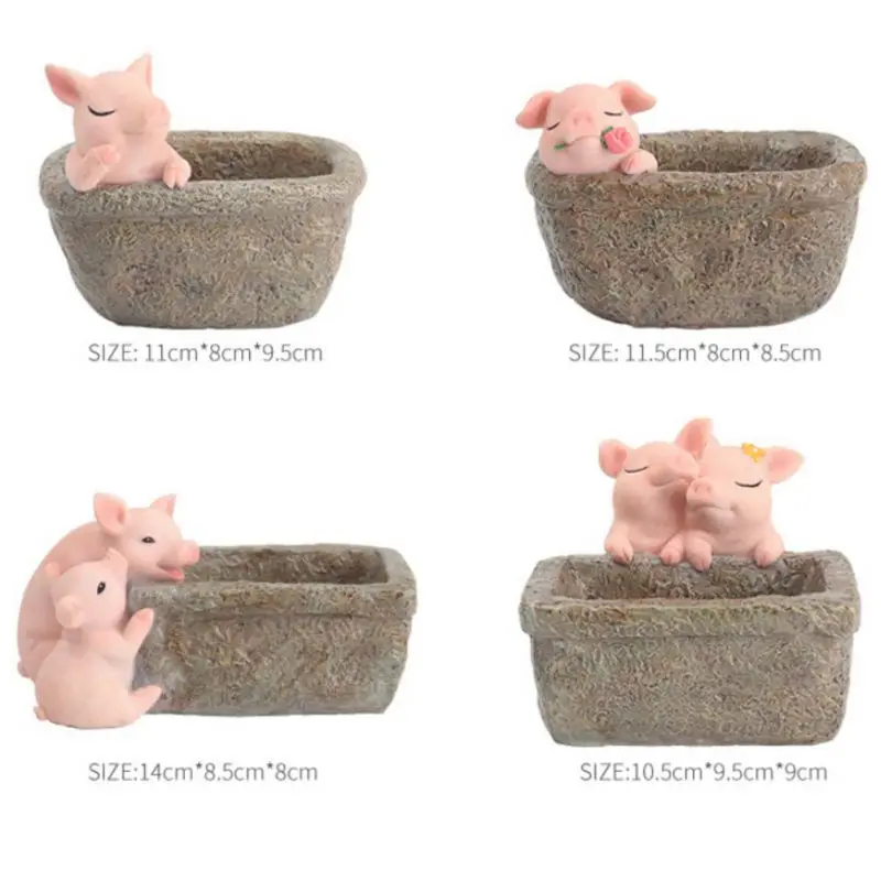 Креативные цветочные горшки для свиней китайские забавные домашние садовые