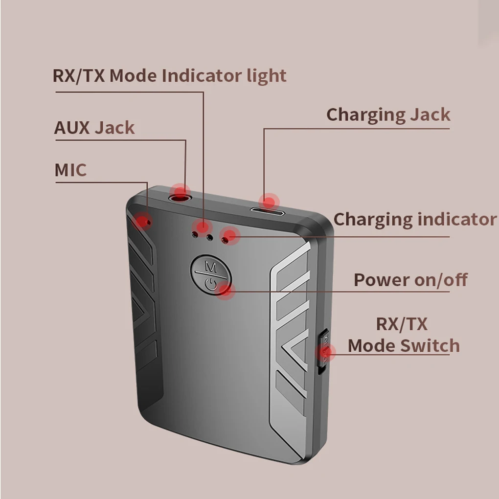 

4 IN 1 Bluetooth 5.0 Audio Transmitter Receiver Pair with TWO Headphones Stereo AUX RCA Wireless Adapter for TV PC Car Speaker