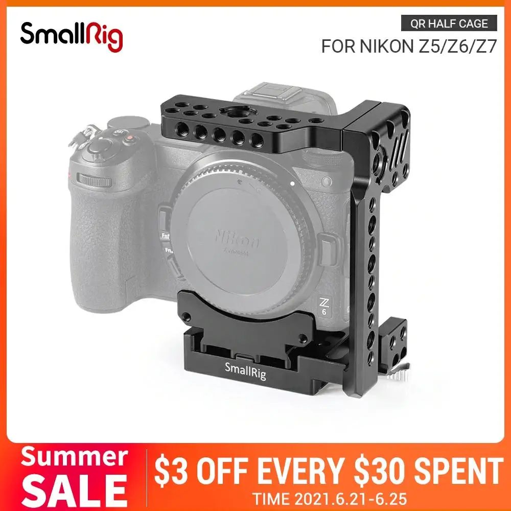 Быстросъемная полуклетка SmallRig Z5/Z6 для камеры Nikon Z6 и Z7 Dslr с встроенной пластиной