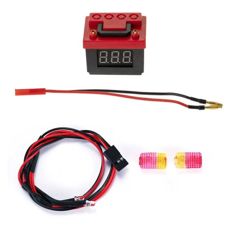 

Маслорезервуар из мягкой резины с аккумулятором 2-4S, низковольтный зуммер, индикатор сигнализации, тестер для Axial SCX10 Traxxas TRX4 1/10 1/8