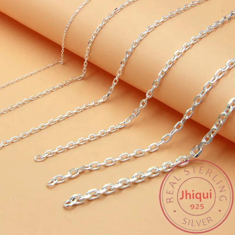 

10g 0.9/1.5/1.7/2/2.5/3.3mm 925 Sterling Silver Chain for DIY Bracelet Necklace Fine Jewelry Making