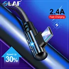 Олаф 2.4A Быстрая зарядка 90 градусов локоть микро USB кабель для Samsung S7 для Xiaomi LG планшет Android мобильный телефон USB зарядный шнур