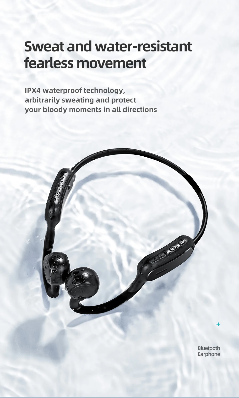 Joyroom X1 с шейным браслетом Bluetooth наушники стерео Беспроводные спортивные наушники крючок для наушников-вкладышей Стиль бас костной проводимости наушники