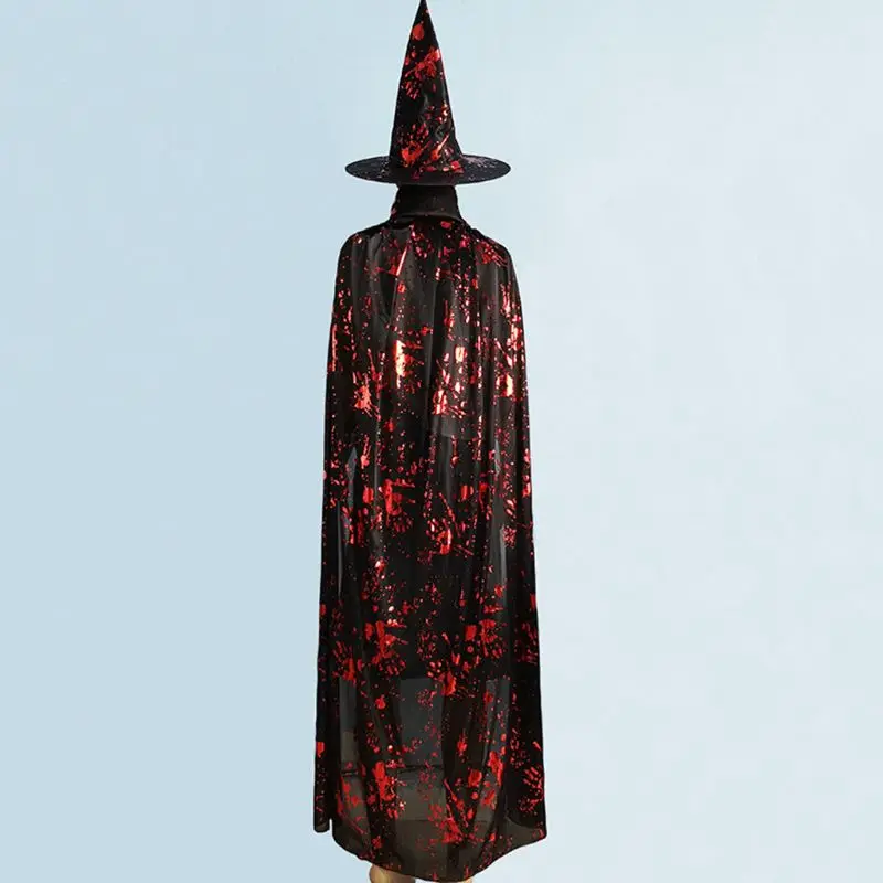 Детский костюм для Хэллоуина взрослых и детей страшный блестящий с принтом