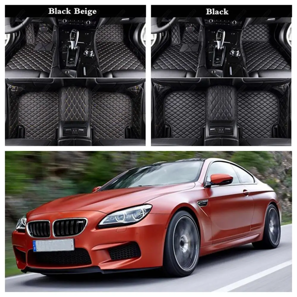 Роскошный кожаный автомобильный коврик для BMW M2 M3 M4 M5 M6 3GT 5GT I3 пылезащитный