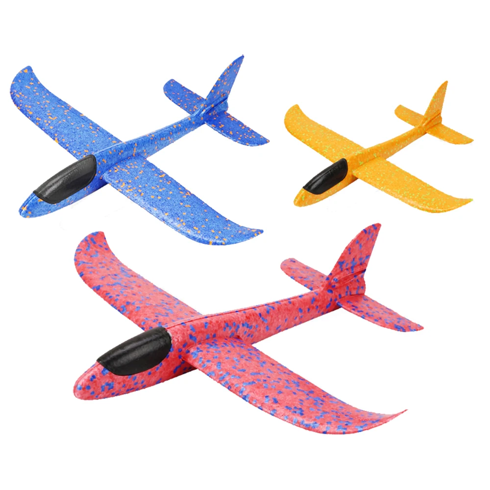 3 шт ручной бросок самолет игрушки для детей 48 см планер из пеноматериала