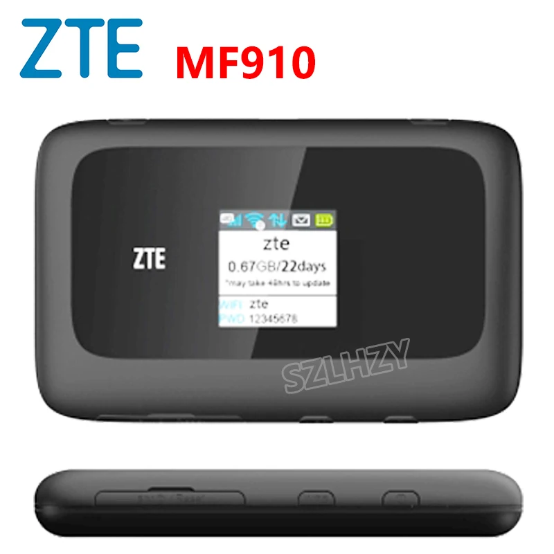 Открыл zte MF910 4G Беспроводной маршрутизатор мобильной точки доступа карман Wi-Fi роутера мини-автомобиль Wi-Fi pk mf91 mf60 mf65 mf95 mf910v HUAWEI E5573