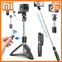 xiaomi 4 in1 bluetooth compatible wireless selfie stick tripod foldable monopods universal for smartphones sports action cameras